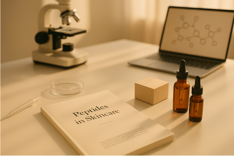 Peptidele: Micro-mesagerii care repară și reconstruiesc pielea