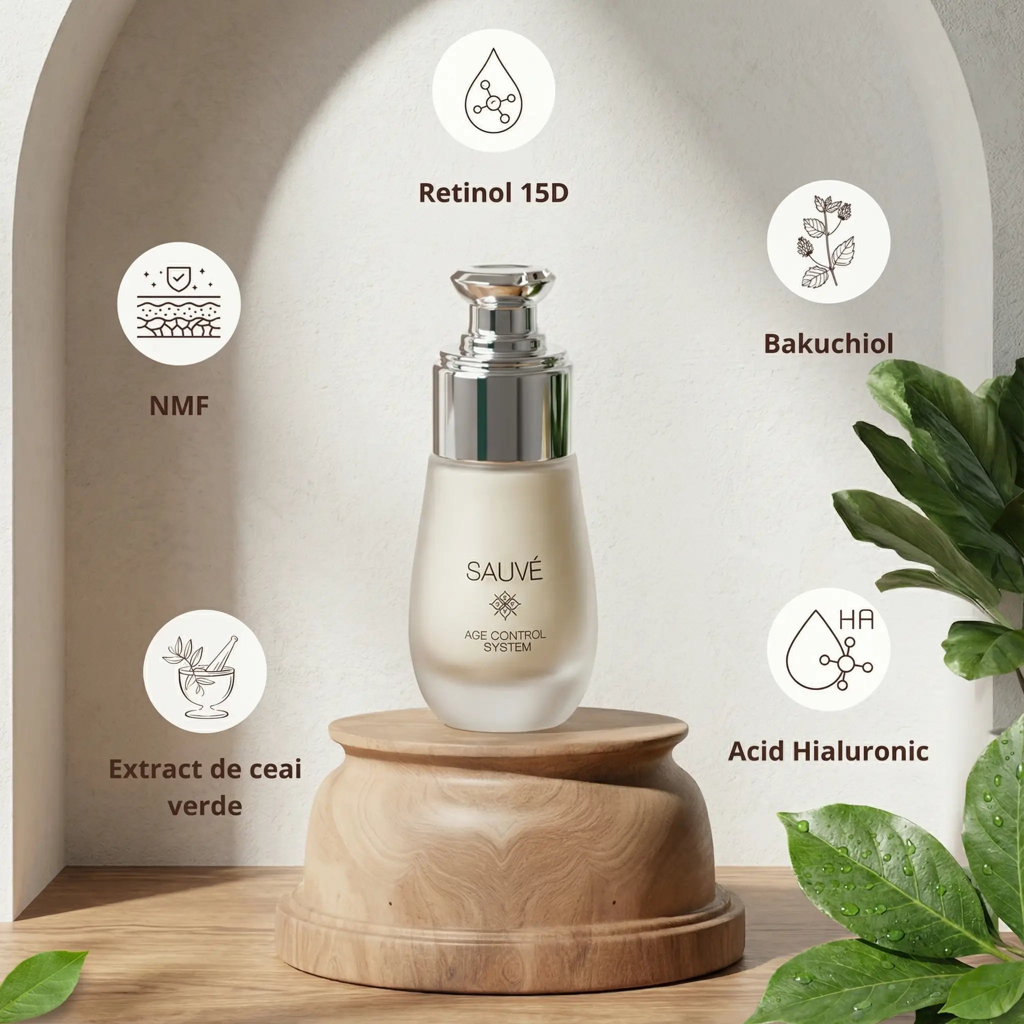 Age Control System – Ser de noapte cu Retinol și Bakuchiol