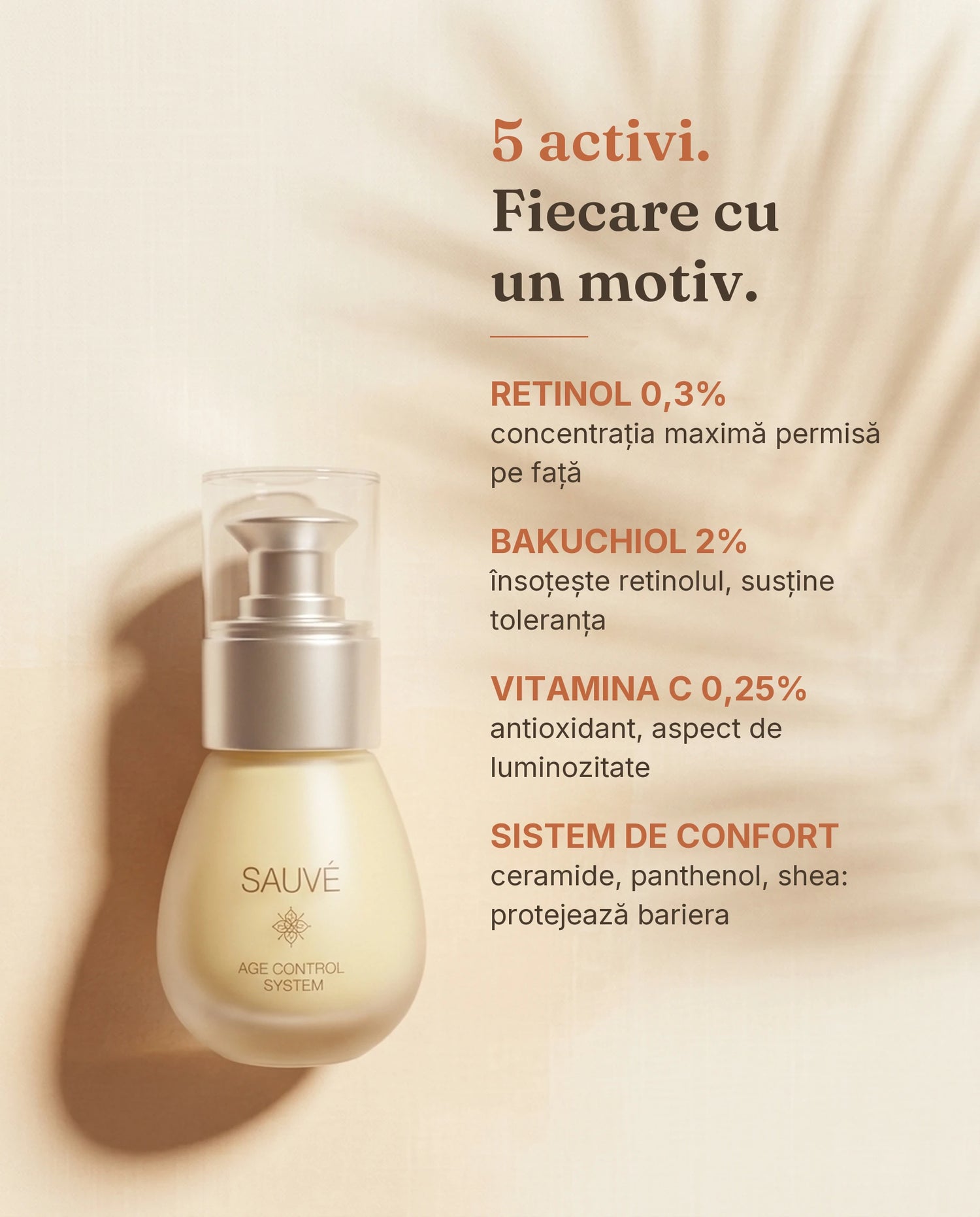Age Control System - ingrediente active: Retinol, Bakuchiol, Vitamina C