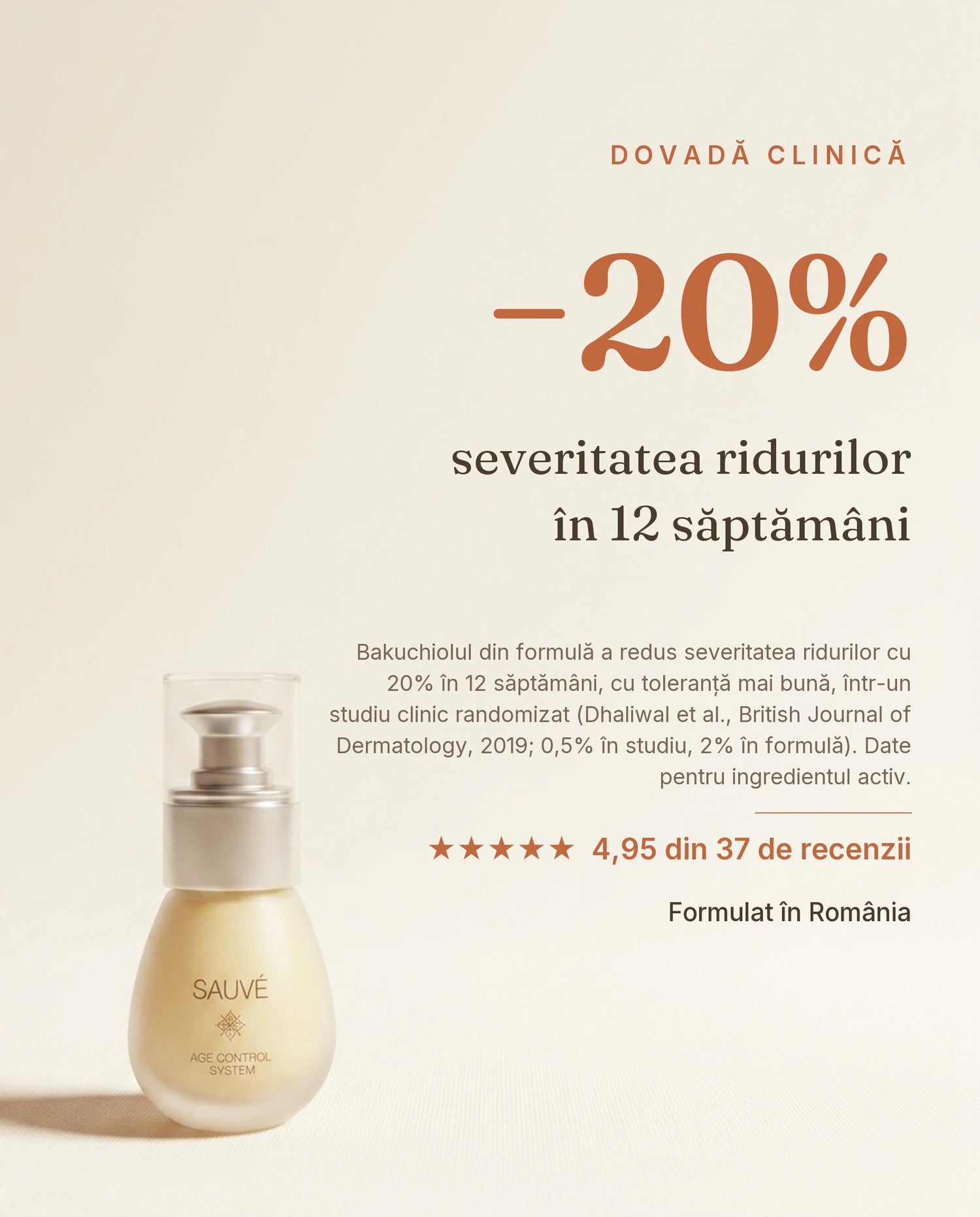 Age Control System - dovadă clinică: -20% severitatea ridurilor în 12 săptămâni