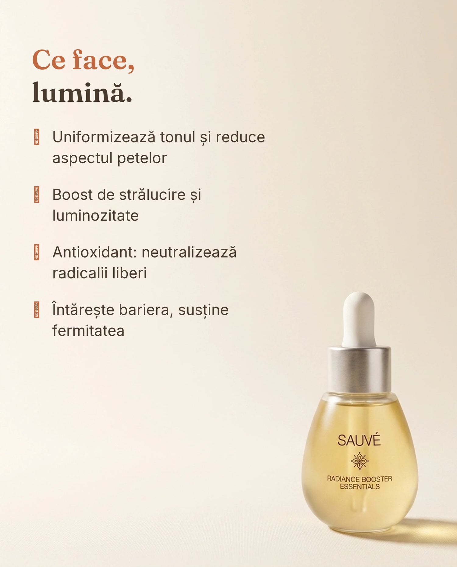 Radiance Booster - ce face: ton uniform, strălucire, antioxidant