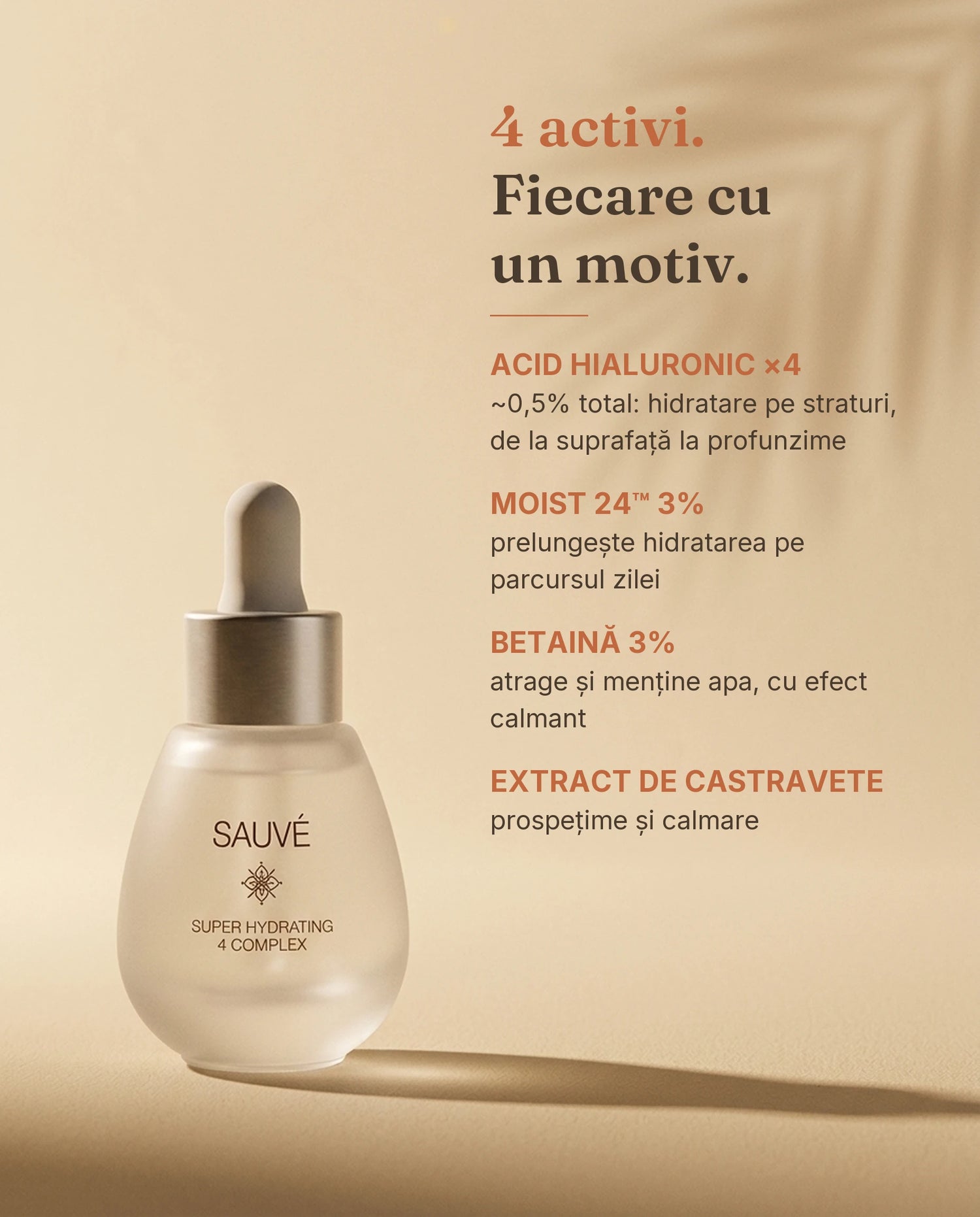 Super Hydrating 4 Complex - ingrediente: 4 forme acid hialuronic, Moist 24