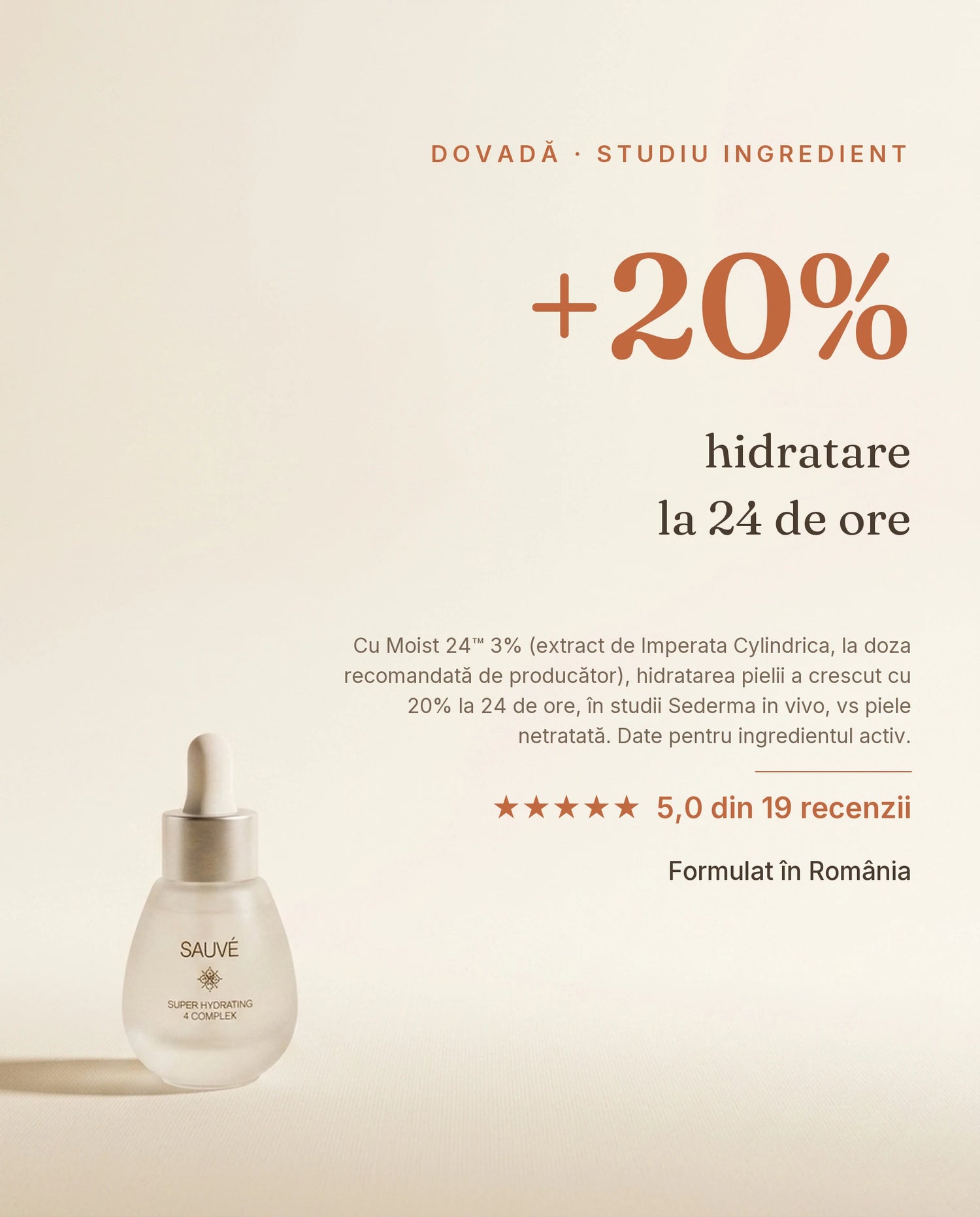 Super Hydrating 4 Complex - dovadă: +20% hidratare la 24 de ore