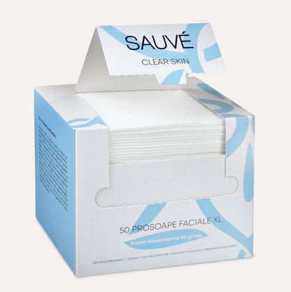 Prosoape Faciale XL din Vâscoză Super Absorbante de Unică Folosință Clear Skin