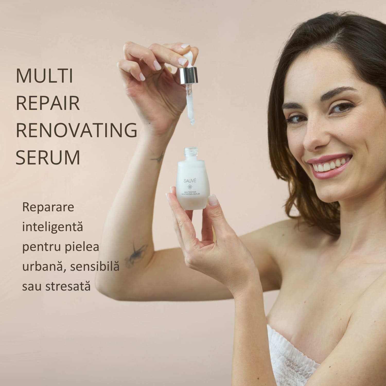 Multi Repair Renovating Serum - Ser probiotic cu niacinamidă, peptide și colagen vegetal