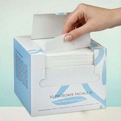 Prosoape Faciale XL din Vâscoză Super Absorbante de Unică Folosință Clear Skin