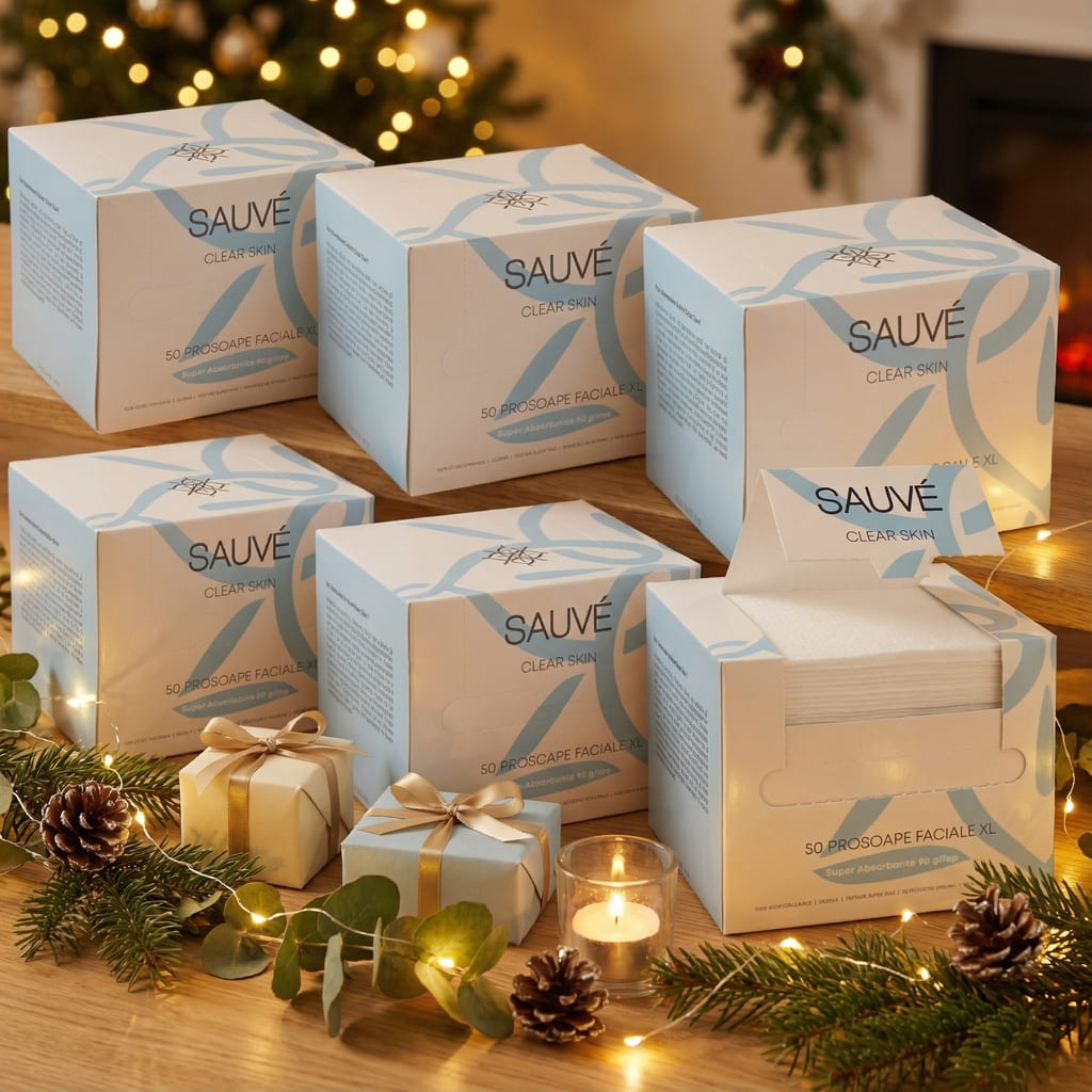 Prosoape Faciale XL din Vâscoză Super Absorbante de Unică Folosință Clear Skin