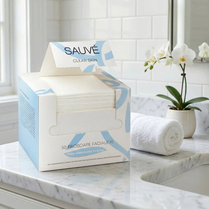 Prosoape Faciale XL din Vâscoză Super Absorbante de Unică Folosință Clear Skin