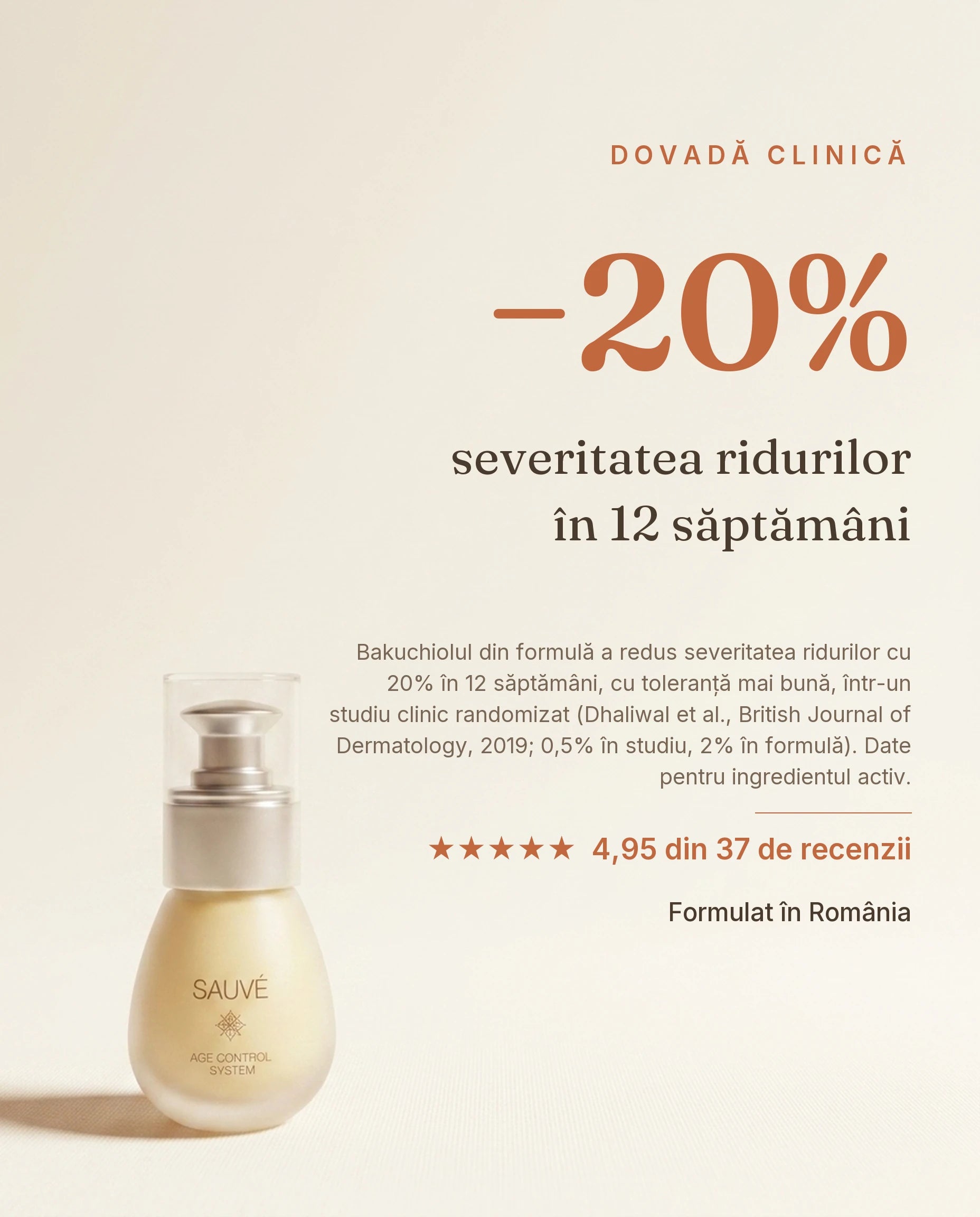 Age Control System - dovadă clinică: -20% severitatea ridurilor în 12 săptămâni