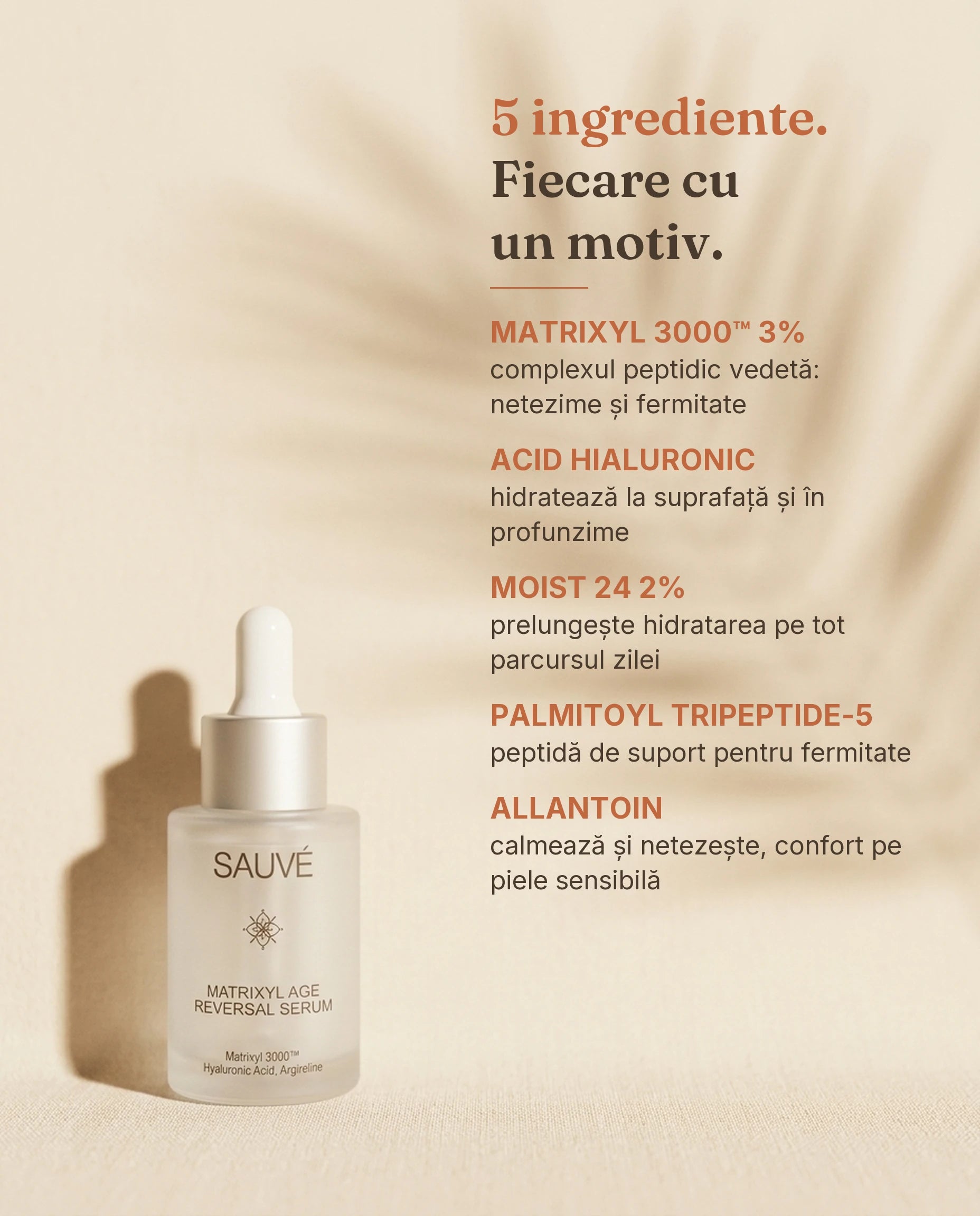 Matrixyl Age Reversal - ingrediente: Matrixyl 3000, acid hialuronic, peptide