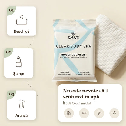 Prosoape de corp Clear Body SPA - utilizare