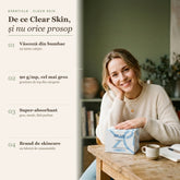 De ce Clear Skin, și nu orice prosop: vâscoză din bumbac 90 g/mp, cel mai gros, super-absorbant, de la un brand de skincare