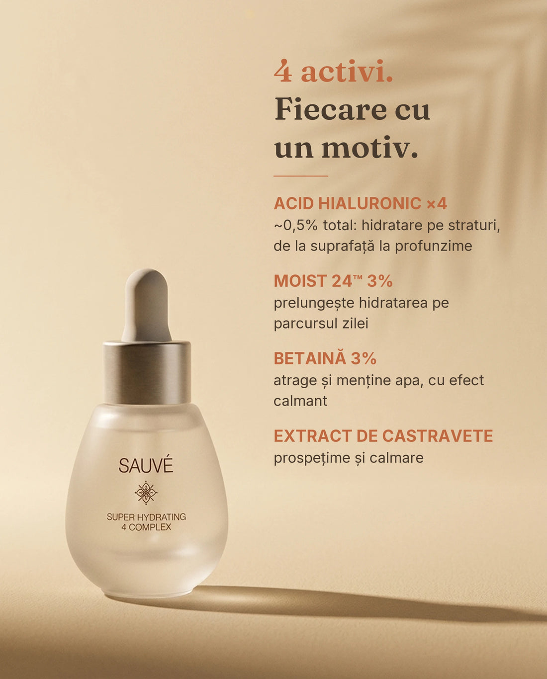 Super Hydrating 4 Complex - ingrediente: 4 forme acid hialuronic, Moist 24