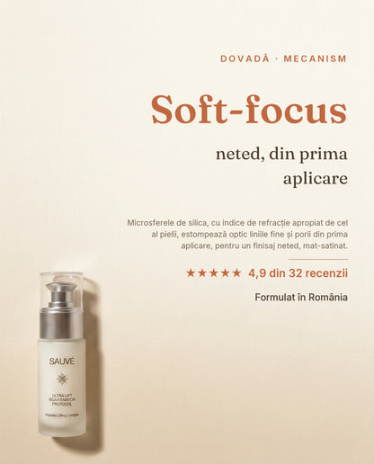 Ultra-Lift - dovadă: efect soft-focus instant, finisaj mat-satinat